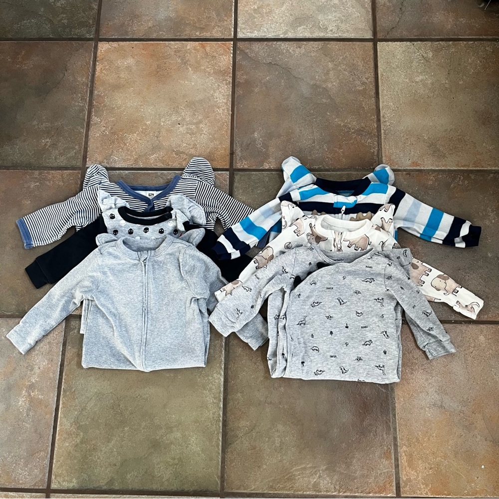 Baby boy sleeper onsie bundle 6-9 months